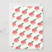 Sweet Little Peach Baby Dusche Dankeskarte (Rückseite)