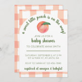 Sweet Little Peach Baby Dusche einladen Einladung (Vorne/Hinten)