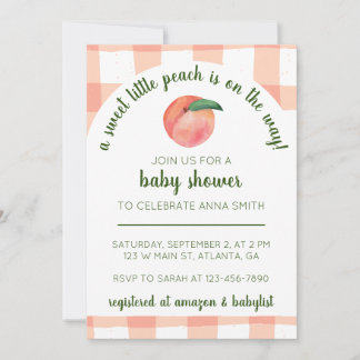 Sweet Little Peach Baby Dusche einladen Einladung