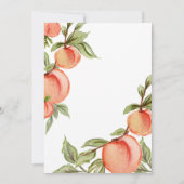 Sweet Little Peach Baby Dusche Einladung (Rückseite)