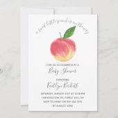 Sweet Little Peach Baby Dusche Einladung (Vorderseite)