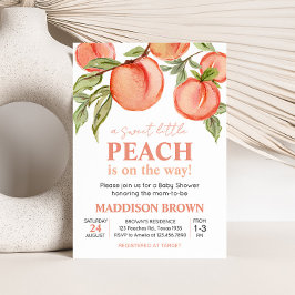 Sweet Little Peach Baby Dusche Einladung