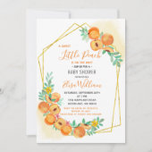 Sweet Little Peach Baby Dusche Einladung (Vorderseite)