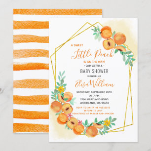 Sweet Little Peach Baby Dusche Einladung