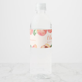 Sweet Little Peach Baby Dusche Gefallen Wasserflas Wasserflaschenetikett