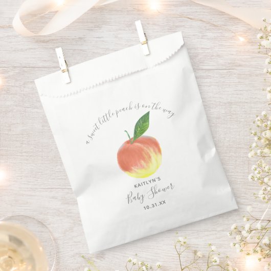 Sweet Little Peach Baby Dusche Geschenktütchen (Ausgeschnitten)