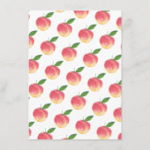 Sweet Little Peach Baby Dusche Hinweiskarte (Rückseite)