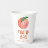 Sweet Little Peach Baby Dusche Pappbecher (Vorderseite)