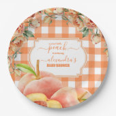 Sweet Little Peach Baby Dusche Pappteller (Vorderseite)