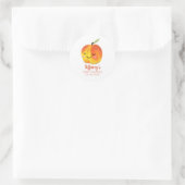 Sweet Little Peach Baby Dusche Runder Aufkleber (Tasche)