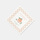 Sweet Little Peach Baby Dusche Serviette (Ecke)