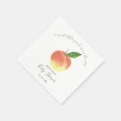 Sweet Little Peach Baby Dusche Serviette (Ecke)
