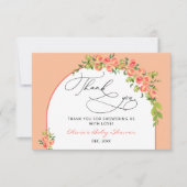 Sweet Little Peach Baby Dusche Vielen Dank Karte (Vorderseite)