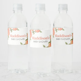 Sweet Little Peach Baby Dusche Wasserflaschenetikett