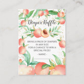 Sweet Little Peach Baby Dusche Windel Raffle Begleitkarte (Vorderseite)
