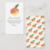 Sweet Little Peach Baby Dusche Windel Raffle Begleitkarte (Vorne/Hinten)