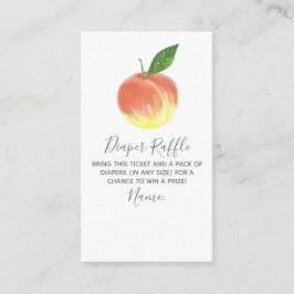 Sweet Little Peach Baby Dusche Windel Raffle Begleitkarte