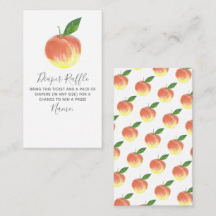 Sweet Little Peach Baby Dusche Windel Raffle Begleitkarte