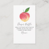 Sweet Little Peach Baby Dusche Windel Raffle Begleitkarte (Vorderseite)