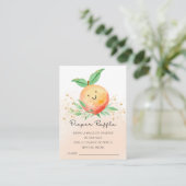 Sweet Little Peach Baby Dusche Windel Raffle Enclo Begleitkarte (Stehend Vorderseite)