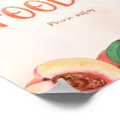 Sweet Little Peach Baby Dusche Zeichenkost Poster (Ecke)