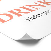 Sweet Little Peach Baby Duschgetränke Poster (Ecke)