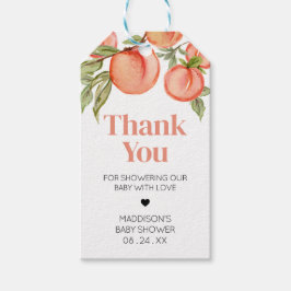 Sweet Little Peach Baby Duwer Fevor Tags Geschenkanhänger