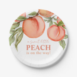 Sweet Little Peach Baby Shower  Pappteller