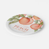 Sweet Little Peach Baby Shower  Pappteller (Schrägansicht)