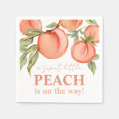 Sweet Little Peach Baby Shower  Serviette (Vorderseite)