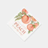Sweet Little Peach Baby Shower  Serviette (Ecke)