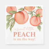 Sweet Little Peach Baby Shower  Serviette (Vorderseite)