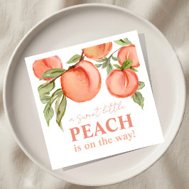 Sweet Little Peach Baby Shower  Serviette