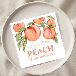 Sweet Little Peach Baby Shower  Serviette