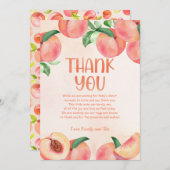 Sweet Little Peach Danke, dass Sie Karte (Vorne/Hinten)