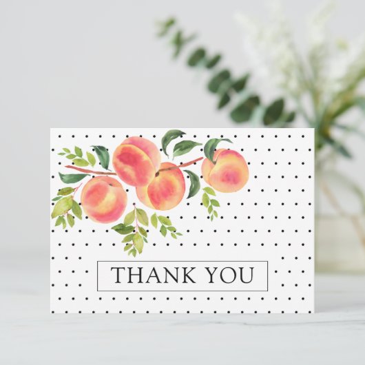 Sweet Little Peach Danke Notiz Karte (Stehend Vorderseite)