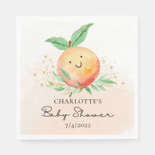 Sweet Little Peach Es ist ein Mädchen Serviette