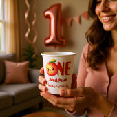  Sweet Little Peach First Birthday Pappbecher