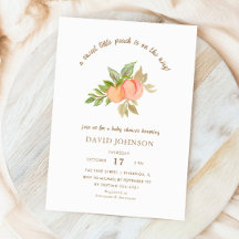 Sweet Little Peach Fruit Baby Dusche