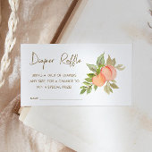 Sweet Little Peach Fruit Babydusche Windelwindeln Begleitkarte