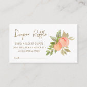 Sweet Little Peach Fruit Babydusche Windelwindeln Begleitkarte (Vorderseite)