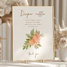 Sweet Little Peach Fruit Babydusche Windelwindeln