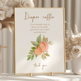 Sweet Little Peach Fruit Babydusche Windelwindeln Poster