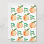 Sweet Little Peach Gender Neutral Baby Dusche Einladung (Rückseite)