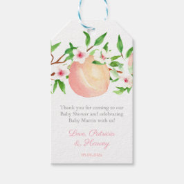 Sweet Little Peach Girl Baby Duwer Fevor Tags Geschenkanhänger