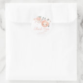Sweet Little Peach Girl Babydusche Runder Aufkleber (Tasche)
