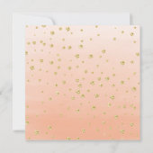 Sweet Little Peach Girls Kinderdusche Einladung (Rückseite)