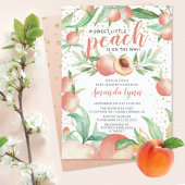 Sweet Little Peach Girls Kinderdusche Einladung