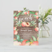 Sweet Little Peach Girls Kinderdusche Einladung (Stehend Vorderseite)