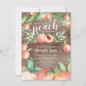 Sweet Little Peach Girls Kinderdusche Einladung (Vorderseite)